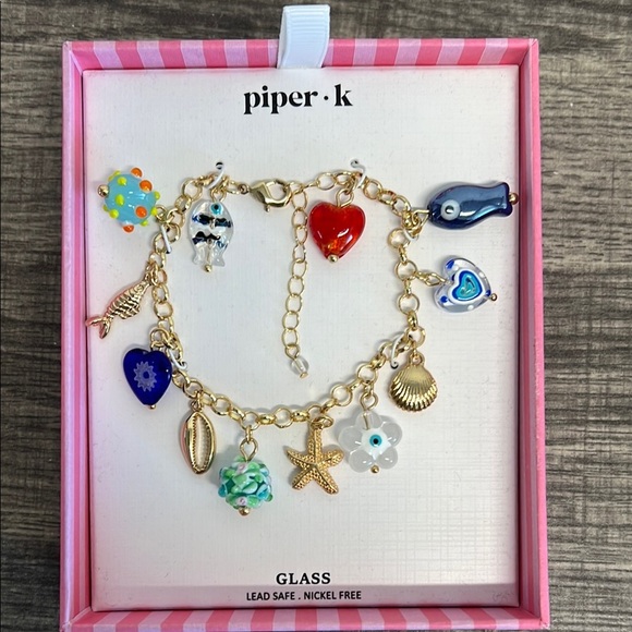 Piper K Nautical Motif Bracelet 🐟♥️🌊🐚 - Picture 1 of 6